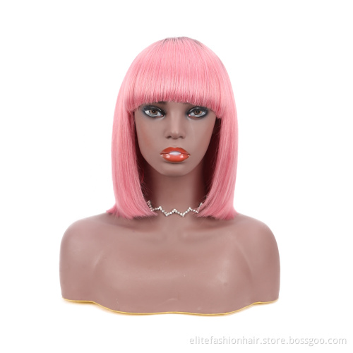 wholesale short straight wigs human hair full Machine Made Bob wigs for black woman virgin brazilian human hair Bob wigs